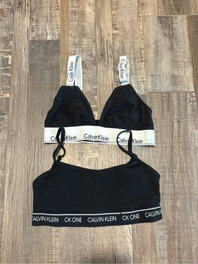 Pair of Calvin Klein Bralettes Size Small